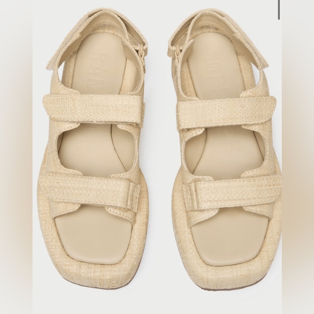 Loeffler Randall Raffia Sport Sandal with Adjustable Straps